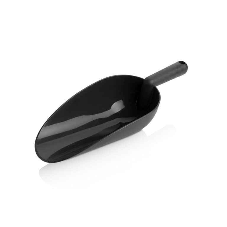 a black scoop on a white background