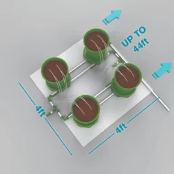 4 Planter Micro Drip Vanning-/dreneringssett - m/ 19 l Potter