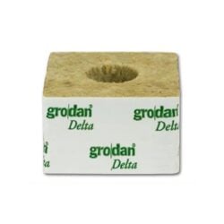 Grodan 100x100x65 mm – Dyrkingskube Steinull 27x40 mm Hull 1 stk