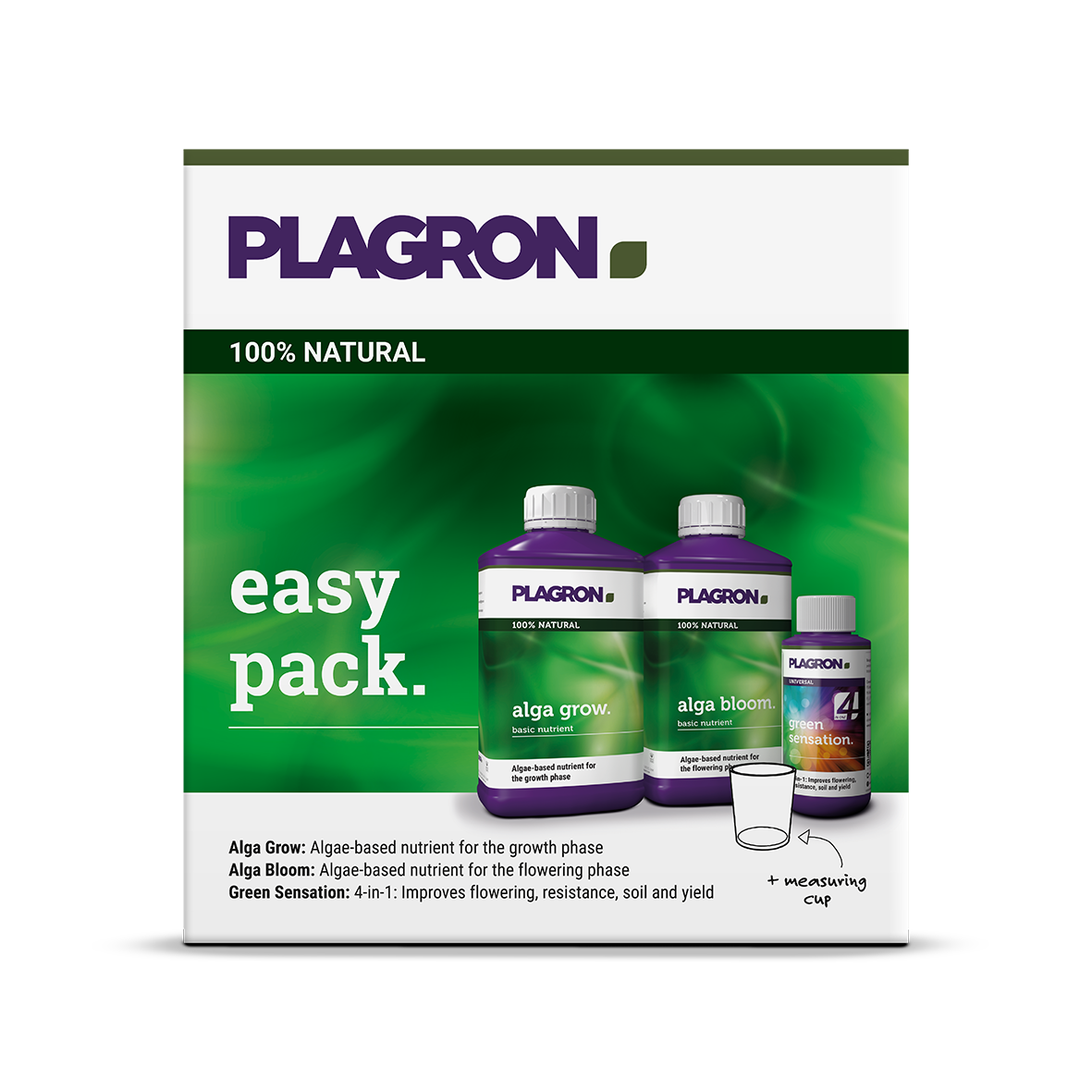 Plagron Easy Pack 100% Natural – Startpakke for Organisk Dyrking (4 planter)