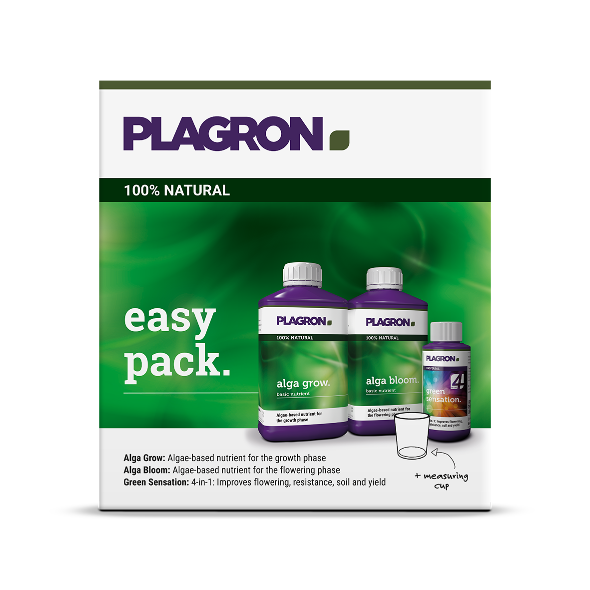 Plagron Easy Pack 100% Natural – Startpakke for Organisk Dyrking (4 planter)