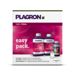 Plagron Easy Pack 100% Terra – Startpakke for Mineralsk Dyrking (4 planter)