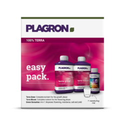 Plagron Easy Pack 100% Terra – Startpakke for Mineralsk Dyrking (4 planter)