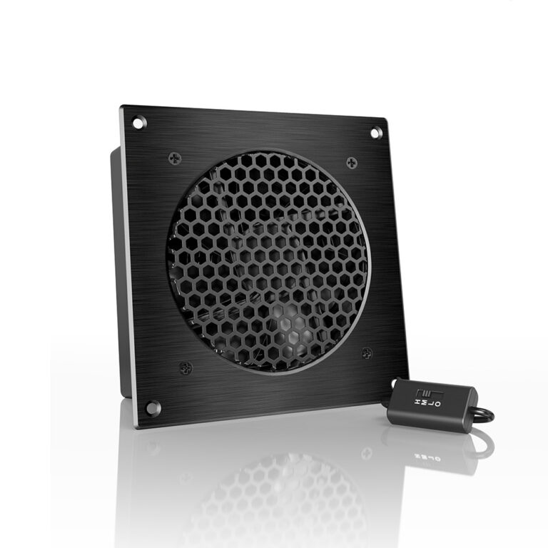 AC Infinity AIRPLATE S3 stillegående skapvifte sett forfra