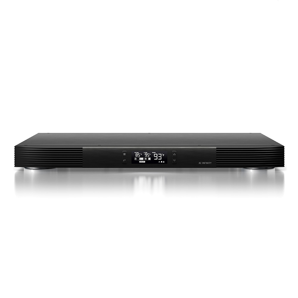 AC Infinity AIRCOM T8 kjølevifte AC Infinity AIRCOM T8 kjølevifte for AV-utstyr med LCD, bakre uttak, sett forfra