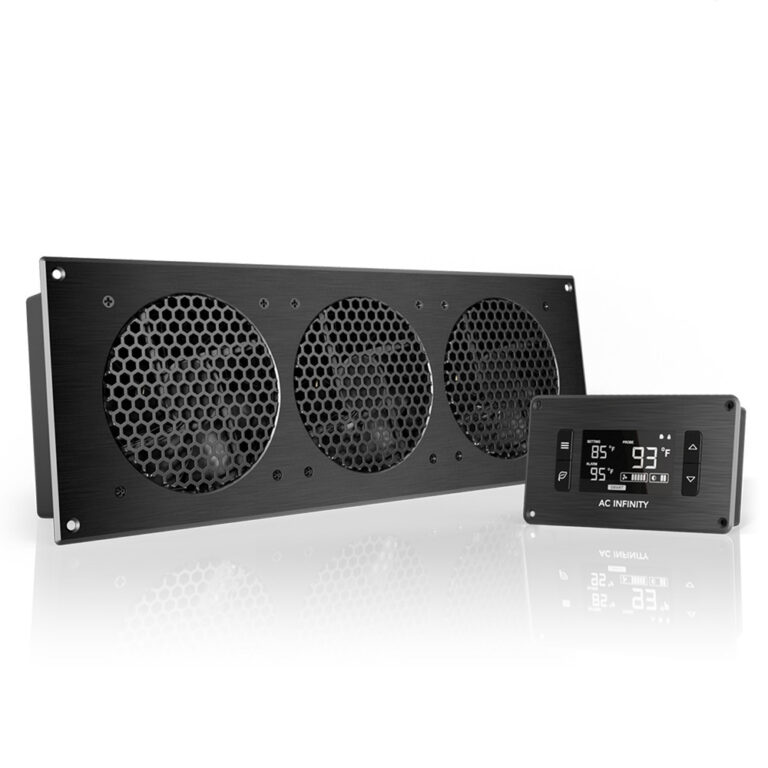 AC Infinity AIRPLATE T9 skapvifte med temperaturstyring sett forfra