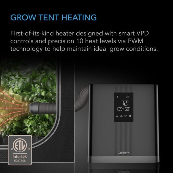 THERMOFORGE T3 – Smart varmer med VPD-kontroll, 10 varmenivåer og fleksibel slange - Bilde 2