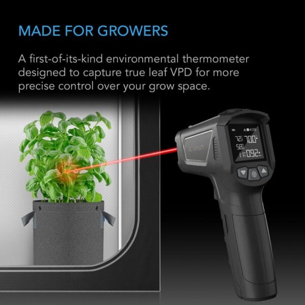 AC Infinity VPD Thermometer – håndholdt miljømåler for blad-VPD, temperatur og RH - Bilde 2