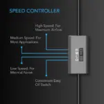 AC Infinity AIRPLATE S9 med trinnløs hastighetskontroll