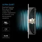 AC Infinity AIRPLATE T8 Hvit matt hvit aluminiumsramme