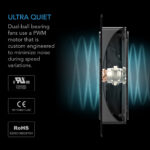AC Infinity AIRPLATE S3 CNC-frest aluminiumsramme i børstet svart