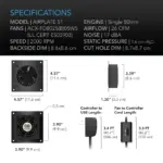 AC Infinity AIRPLATE S1 med kabel og Boost-adapter