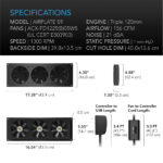 AC Infinity AIRPLATE S9 med kabel og Boost-adapter