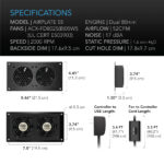 AC Infinity AIRPLATE S5 med kabel og Boost-adapter