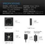 AC Infinity AIRPLATE S3 med kabel og Boost-adapter