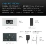 AC Infinity AIRPLATE T8 Hvit med kabler og adapter