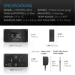AC Infinity AIRPLATE T9 med kabler og adapter