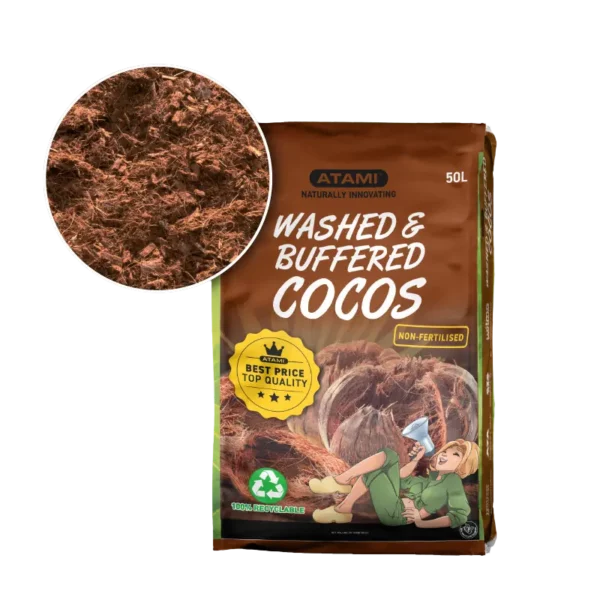 Washed & Buffered Cocos – Ugjødslet Kokosjord 50L - Bilde 1