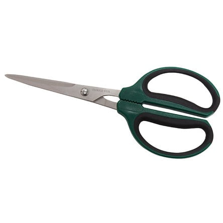 a pair of scissors with black handles