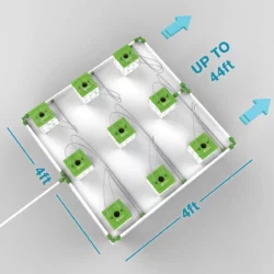 9 Planter Micro Drip Vanningssett for 15 cm Rockwool - Uten Substrat